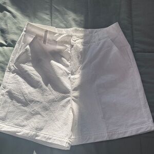 Walter Hagen White Textured Women's Bermuda Shorts
